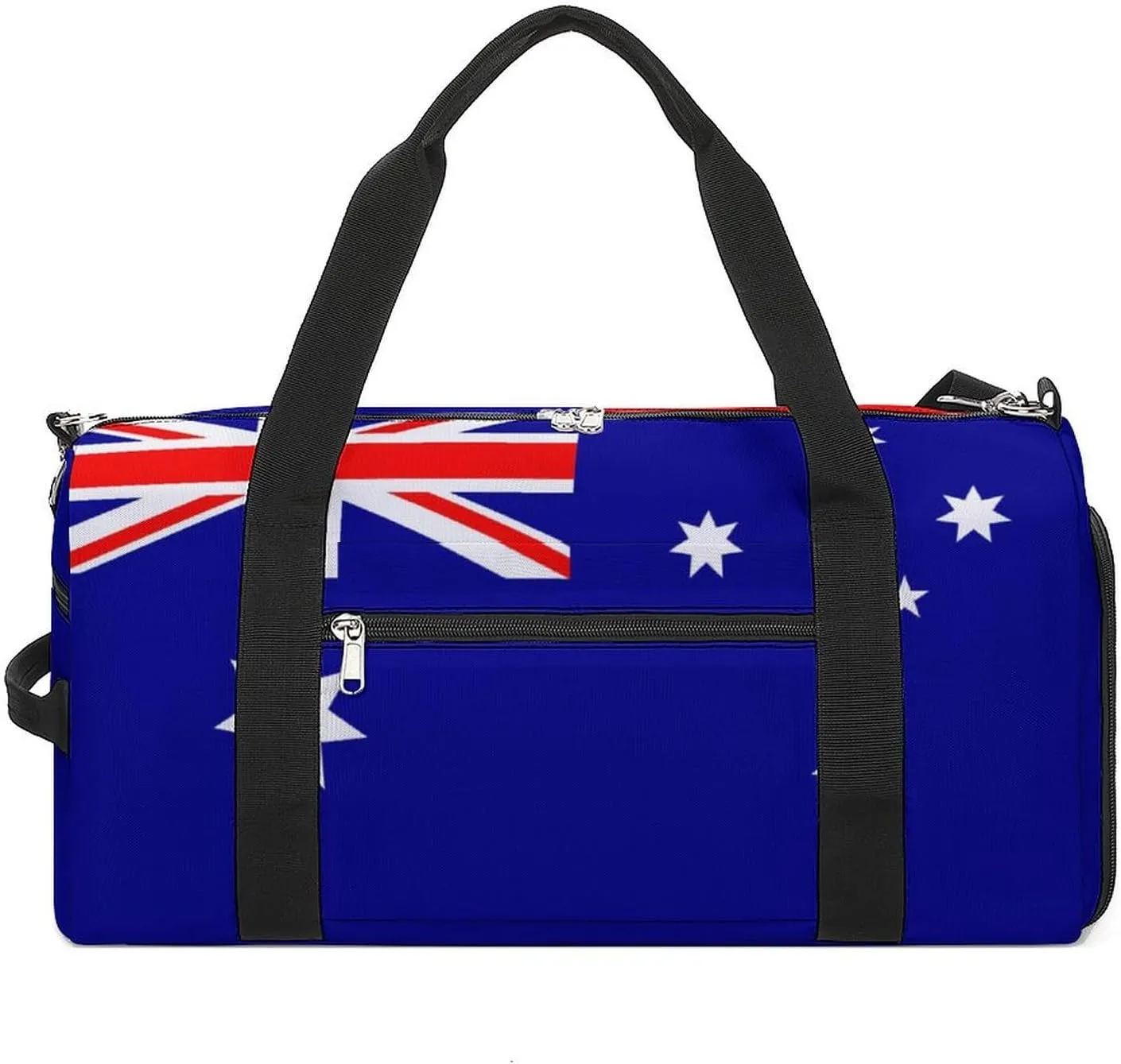 Lightweight Australia Flag Duffel Bag for Women Men with Shoe Compartment and Wet Pocket