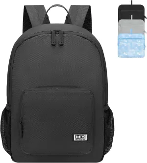 Lightweight Hiking Backpack Packable -20L Back Pack Water Resistan Foldable Sport Travel Camping Compact Folding Daypack for Men Women Black