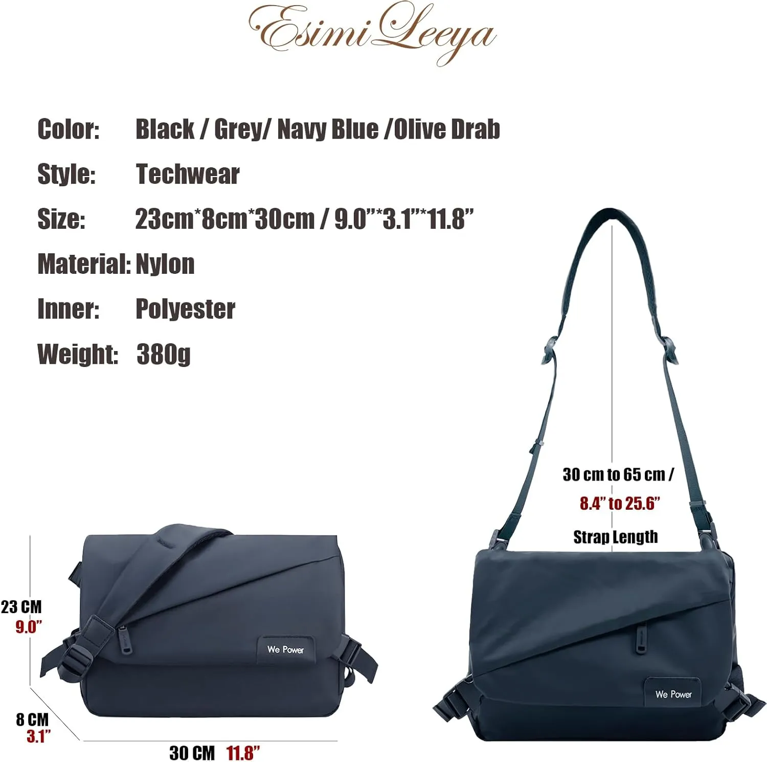Lightweight Mens Messenger Bag Crossbody Waterproof Sling Shouler Bag for Men