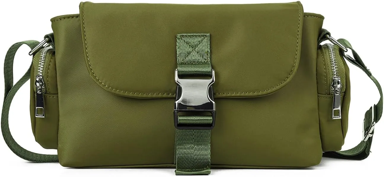 Lightweight Nylon Crossbody Bag,Sporty Shoulder Bags, Small Travel Bag,Anti Theft Travel Purse,Adjustable Strap