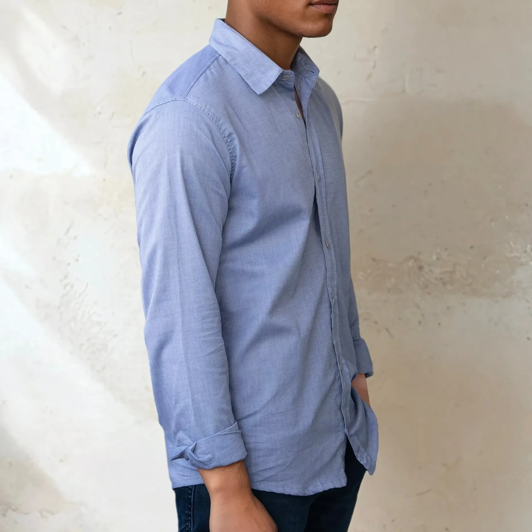 LIGHTWEIGHT OXFORD - Blue