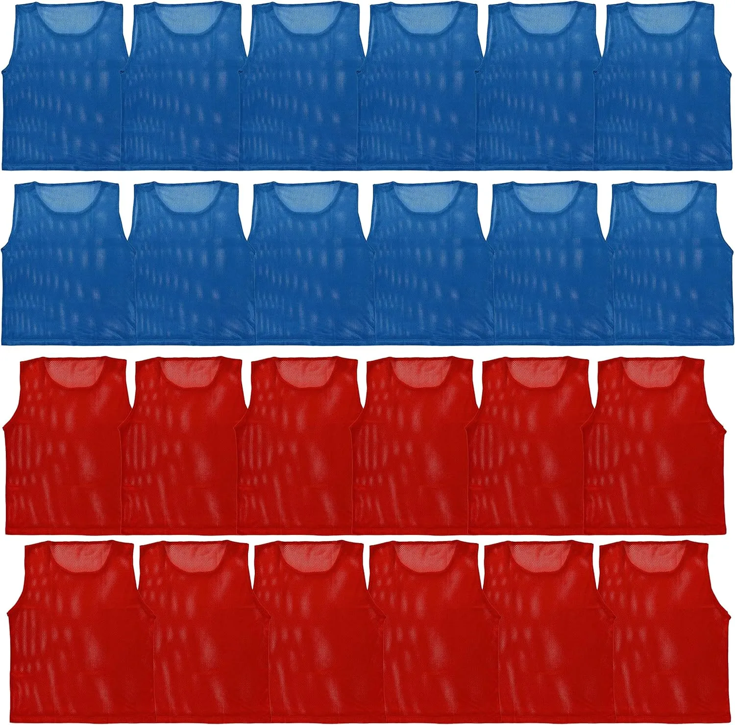 LITEMESH Pinnies (Set of 12/24 Practice Vests) Youth Pinnies, Pennies for Sports Youth, and Scrimmage Vests