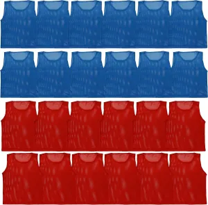 LITEMESH Pinnies (Set of 12/24 Practice Vests) Youth Pinnies, Pennies for Sports Youth, and Scrimmage Vests