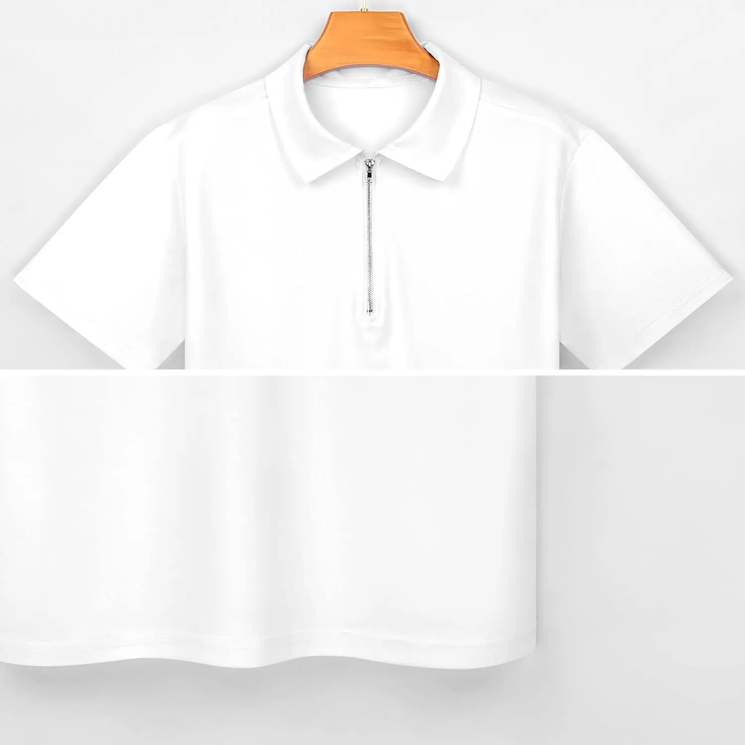 Literal Garbage Casual Polo Shirts for Men One-Third Zipped Golf Short Sleeve Quick Dry Sports Outdoor Tennis Top