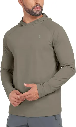 Little Donkey Andy Men's Quick Dry UPF Hoodie Shirt Long Sleeve Breathable UV Protection for Fishing Hiking