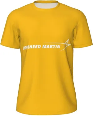 Lockheed Martin Mesh Workout Shirts for Men Dry Fit Quick Dry Athletic Short Sleeve T-Shirt Moisture