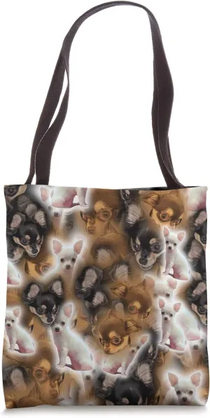 Long Hair Micro Chihuahuas Tote Bag