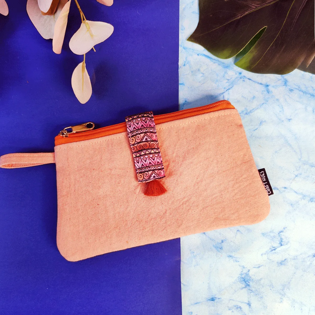 Long Plain Wallet Combo - Beige-Peach