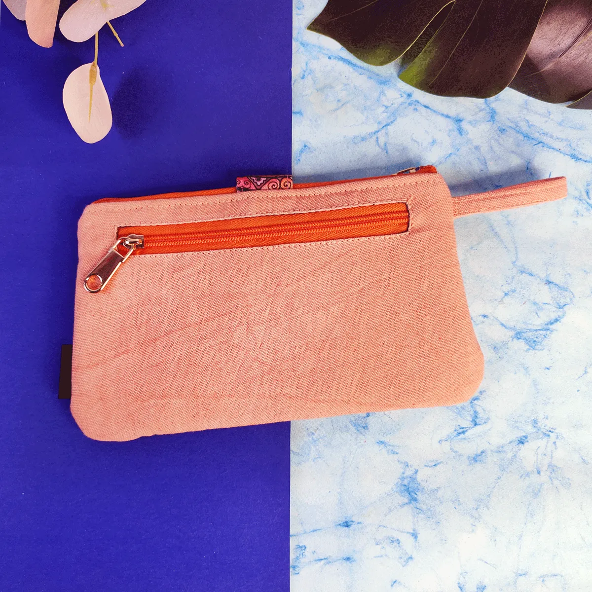 Long Plain Wallet Combo - Beige-Peach