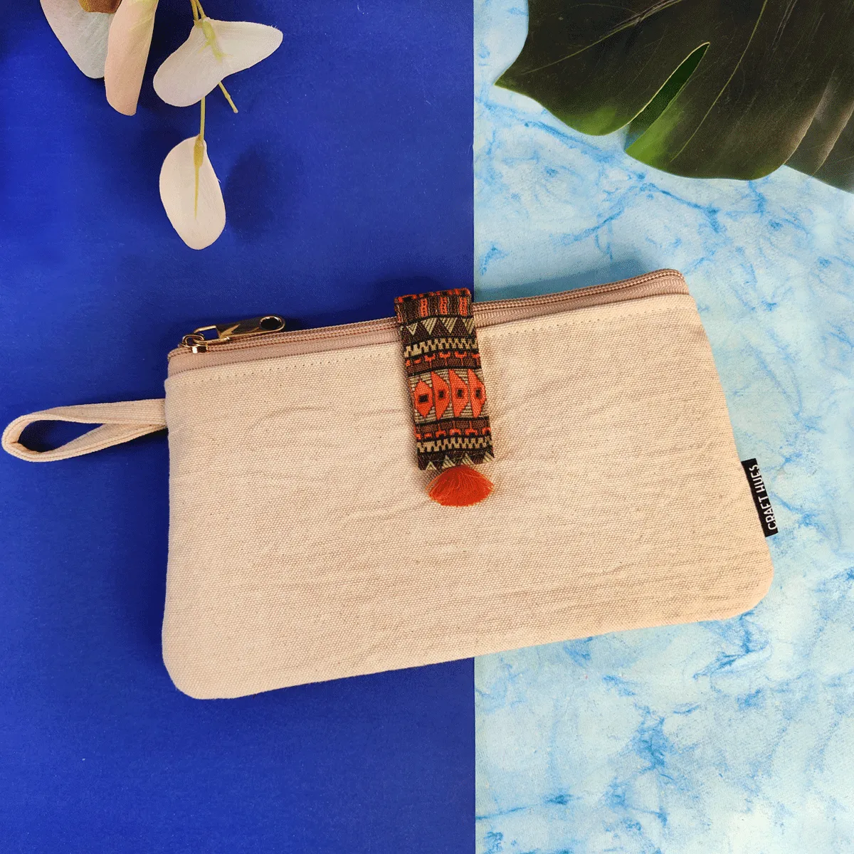 Long Plain Wallet Combo - Beige-Peach