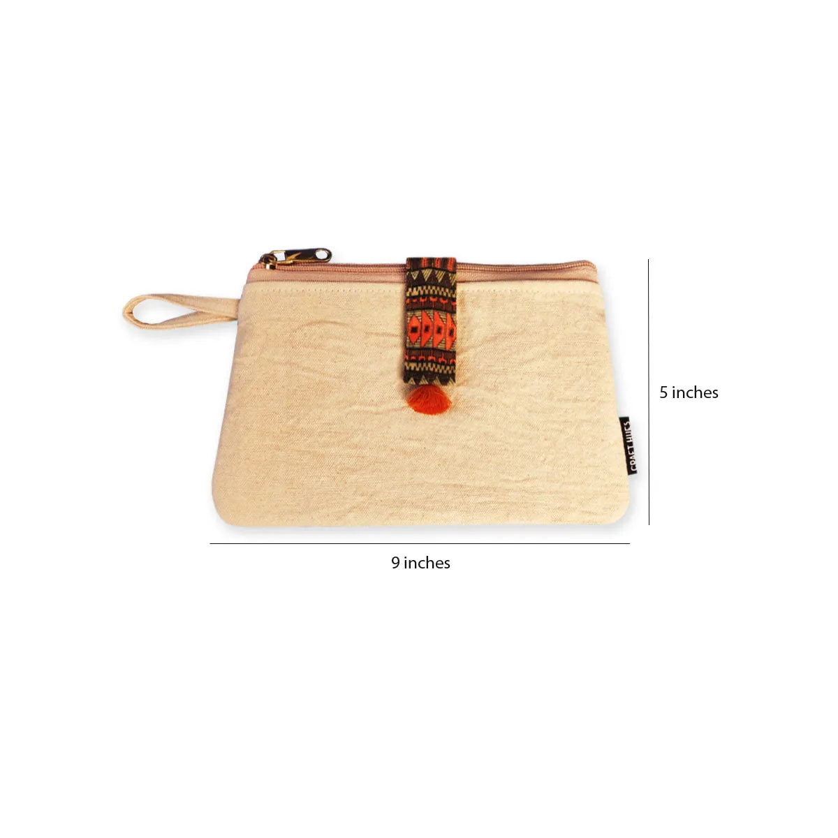 Long Plain Wallet Combo - Beige-Peach
