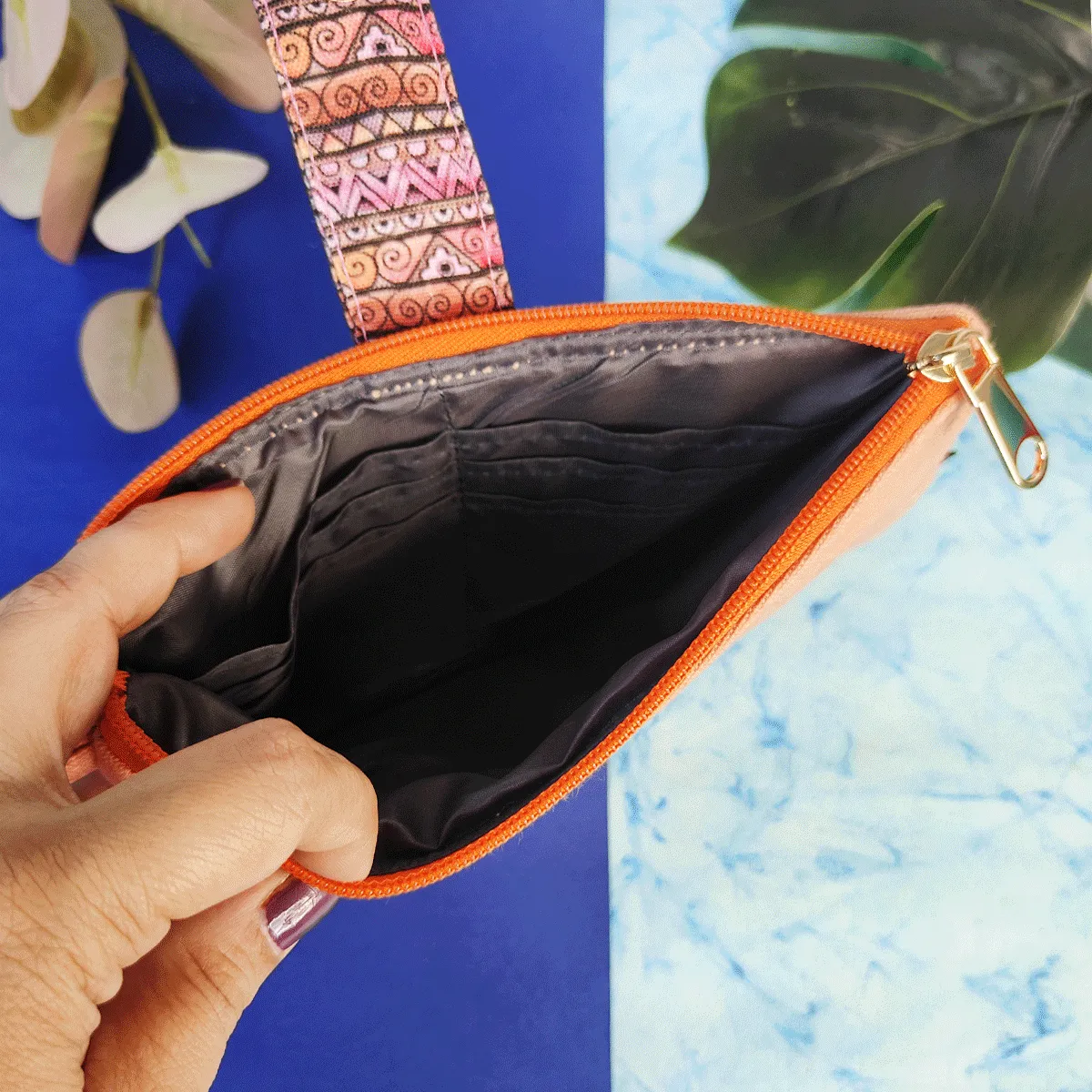 Long Plain Wallet Combo - Beige-Peach