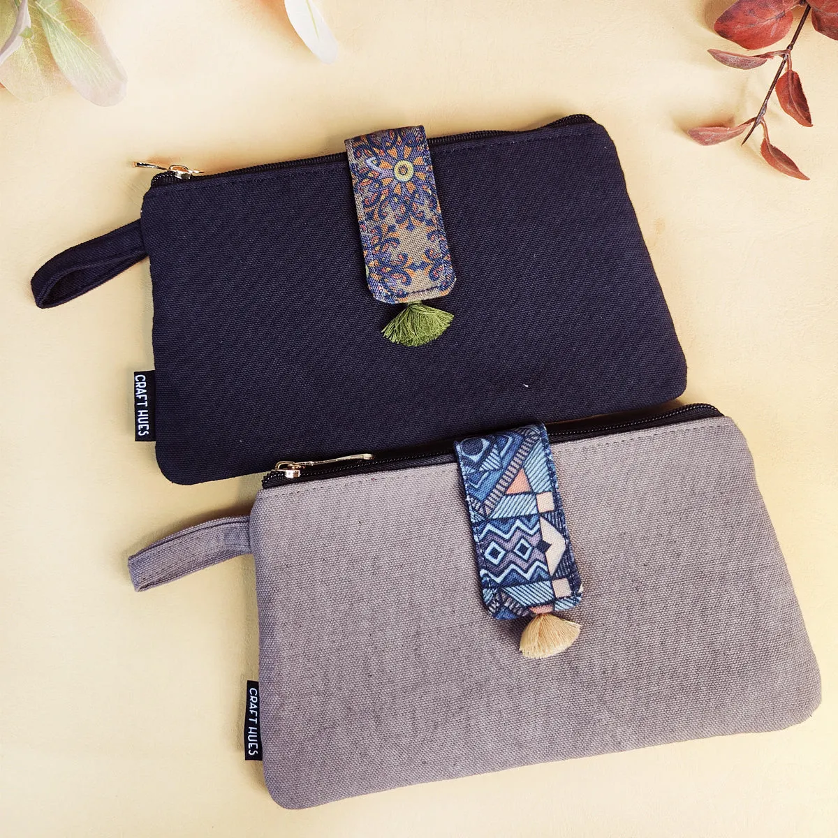Long Plain Wallet Combo - Black/Grey