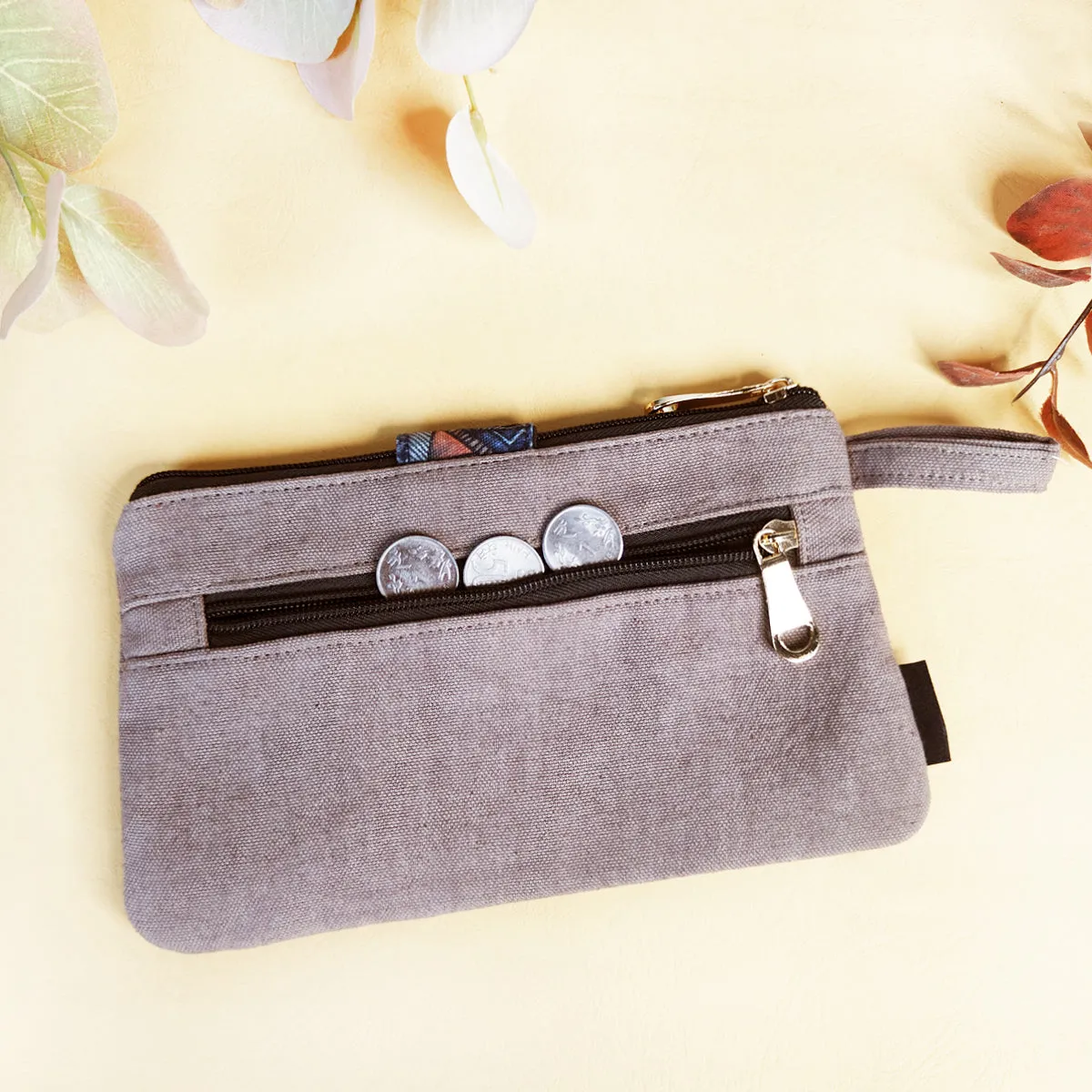 Long Plain Wallet Combo - Black/Grey