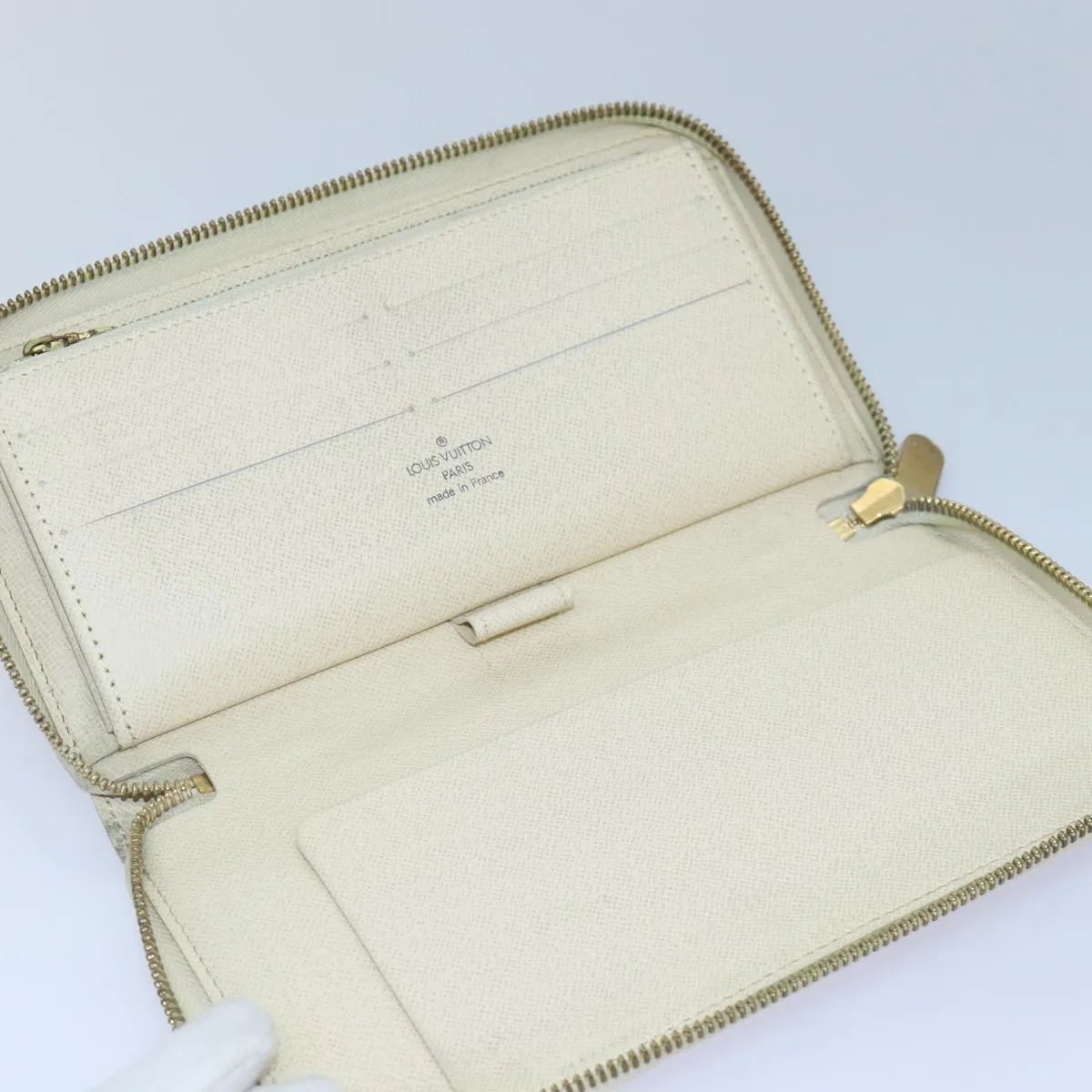 LOUIS VUITTON Damier Azur Zippy Organizer Long Wallet N60012 LV Auth 87358