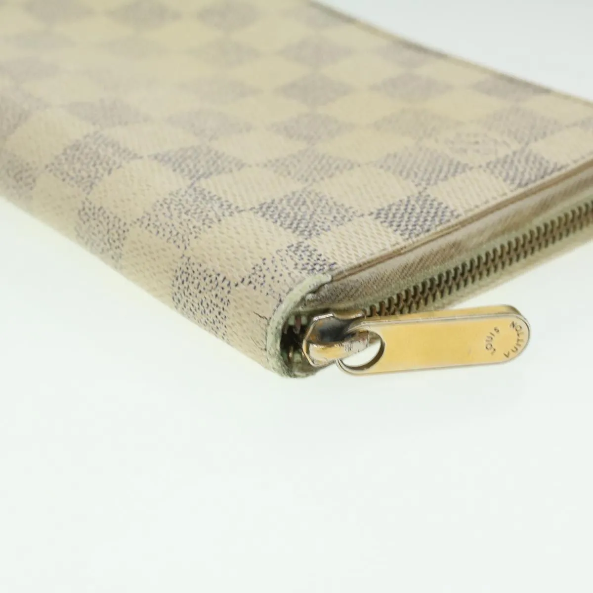 LOUIS VUITTON Damier Azur Zippy Organizer Long Wallet N60012 LV Auth th3380