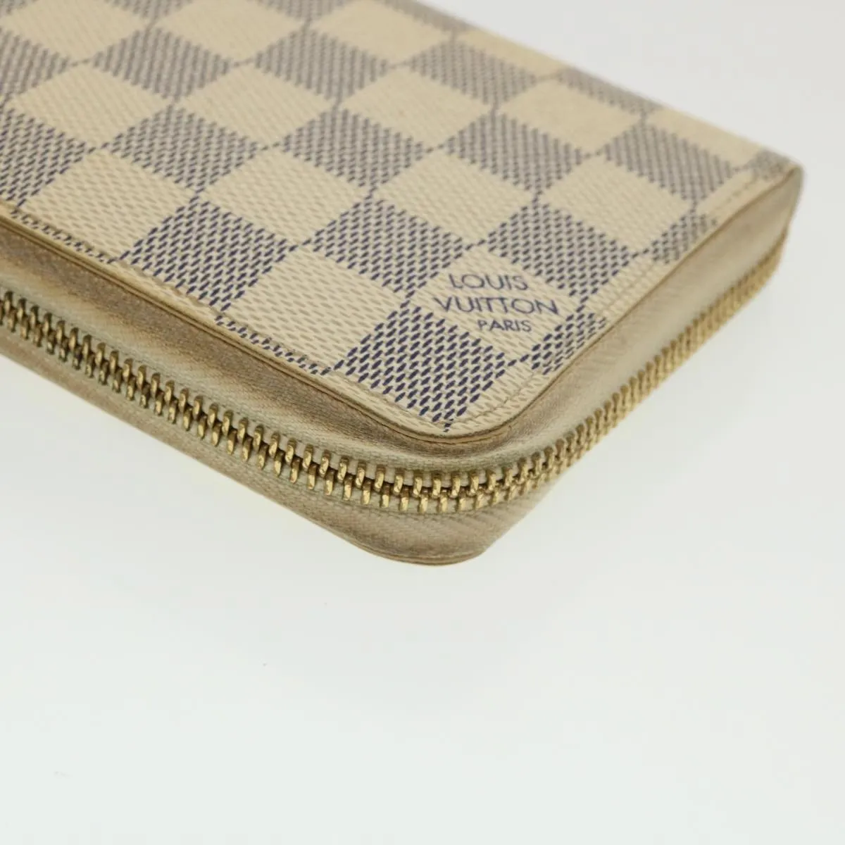 LOUIS VUITTON Damier Azur Zippy Wallet Long Wallet N60019 LV Auth th3255