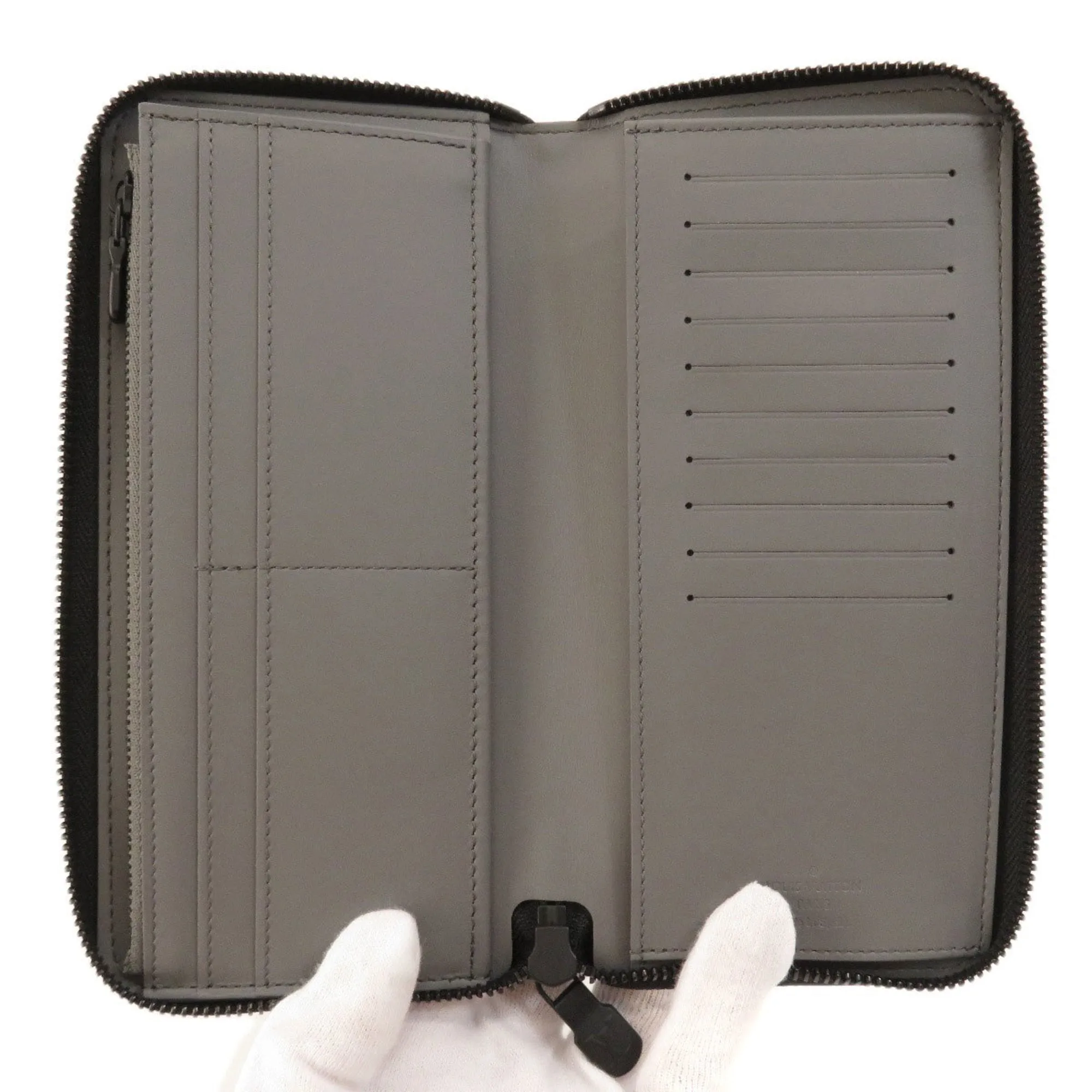 LOUIS VUITTON M81384 Zippy Vertical Monogram Shadow Long Wallet Canvas Men's