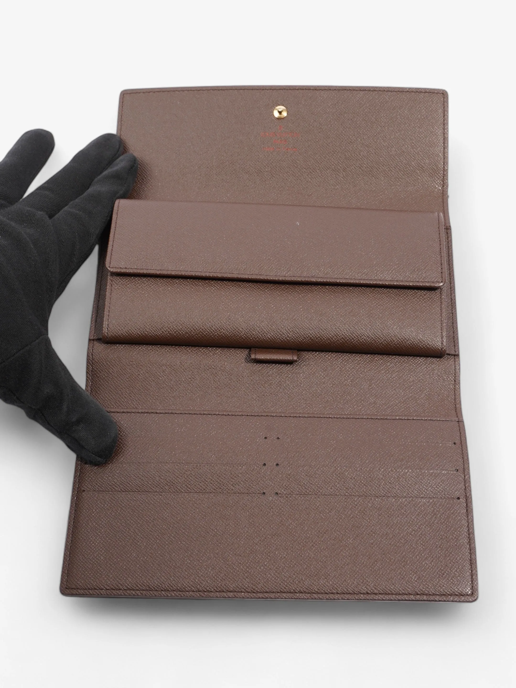 Louis Vuitton Sarah GM Long Wallet Damier Ebene Canvas