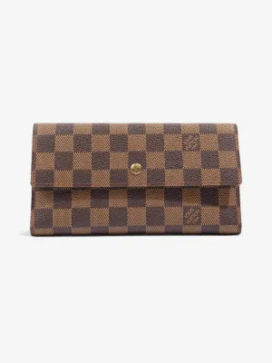 Louis Vuitton Sarah GM Long Wallet Damier Ebene Canvas