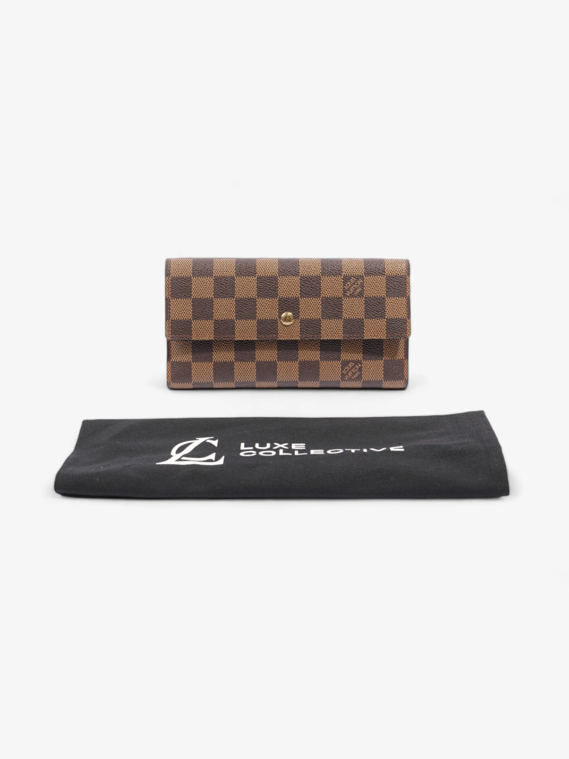 Louis Vuitton Sarah GM Long Wallet Damier Ebene Canvas