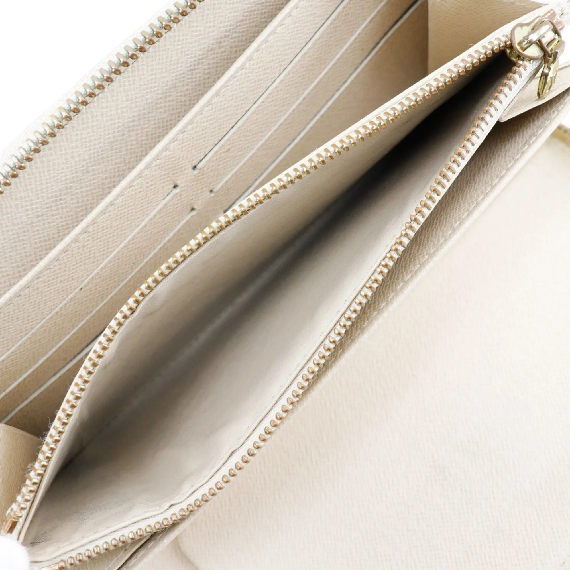 LOUIS VUITTON Zippy Organizer Long Wallet N60012 Damier Azur Canvas France Year 2008 White VI1088 Zipper Unisex