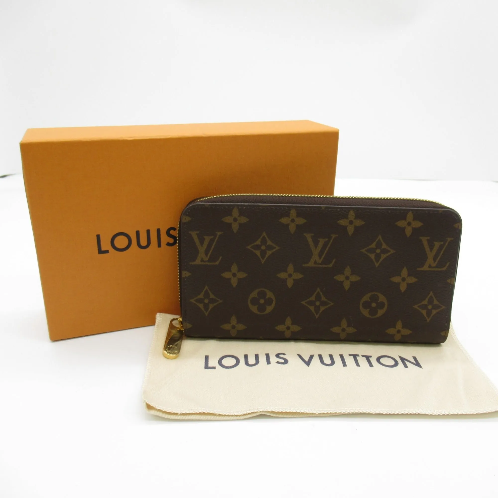 LOUIS VUITTON Zippy Wallet Round Long Wallet Brown Monogram PVC coated canvas M42616