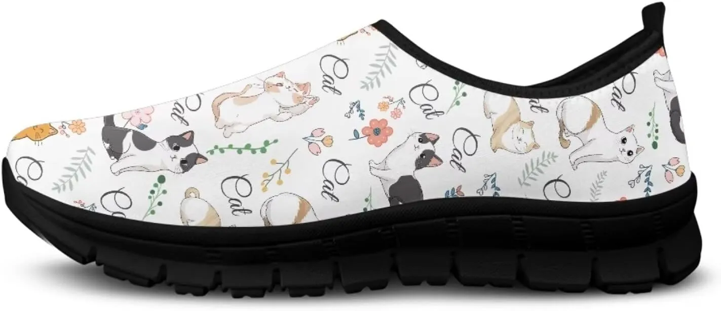 Low-Cut Animals Pattern Casual Shoes - Walking Shoe Women, Tennis Sneakers, Polyester Fabric Breathable Footwear