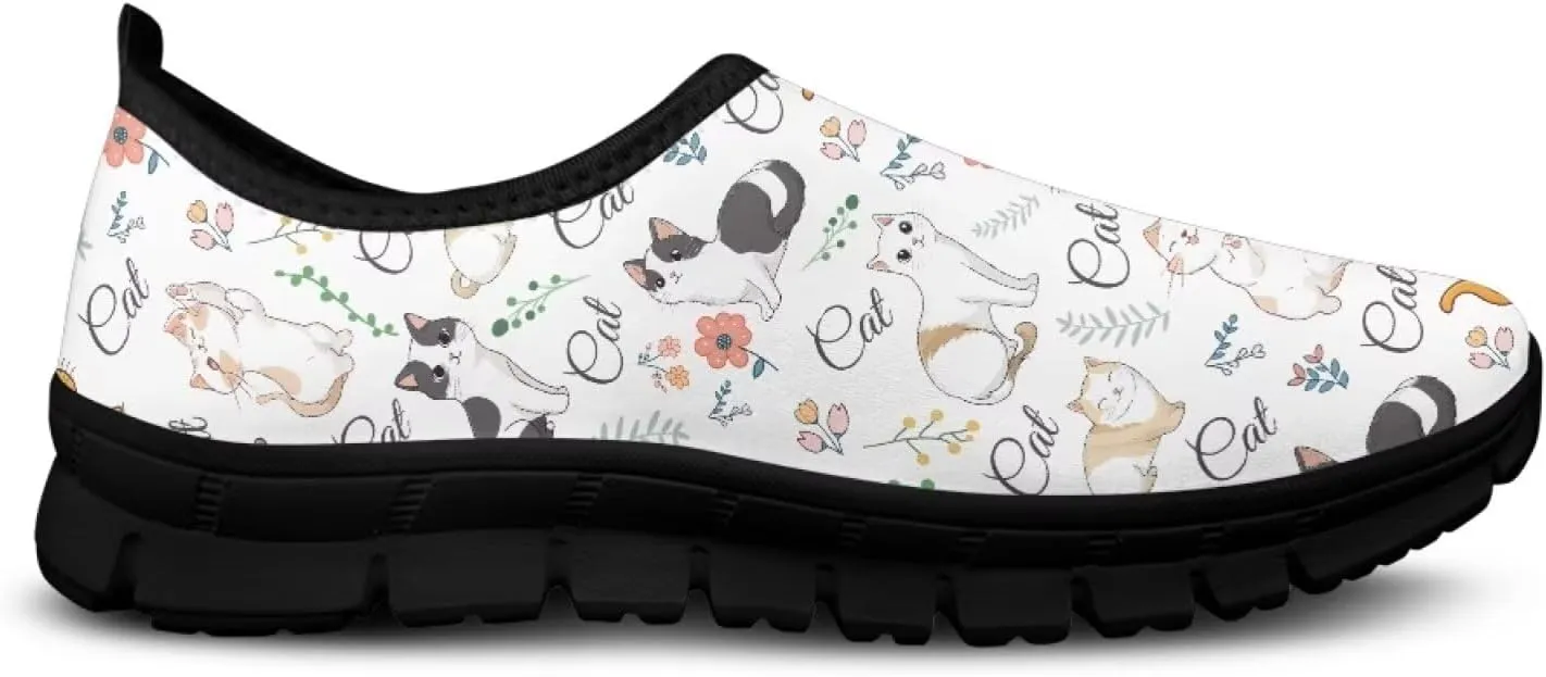Low-Cut Animals Pattern Casual Shoes - Walking Shoe Women, Tennis Sneakers, Polyester Fabric Breathable Footwear