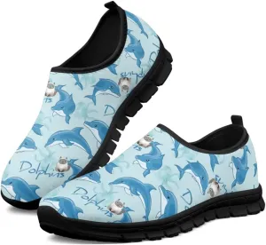 Low-Cut Marine Life Pattern Casual Shoes | Womens Tennis Shoes | Walking Shoes | Polyester Fabric Breathable Shoes | Comfortable & Stylish
