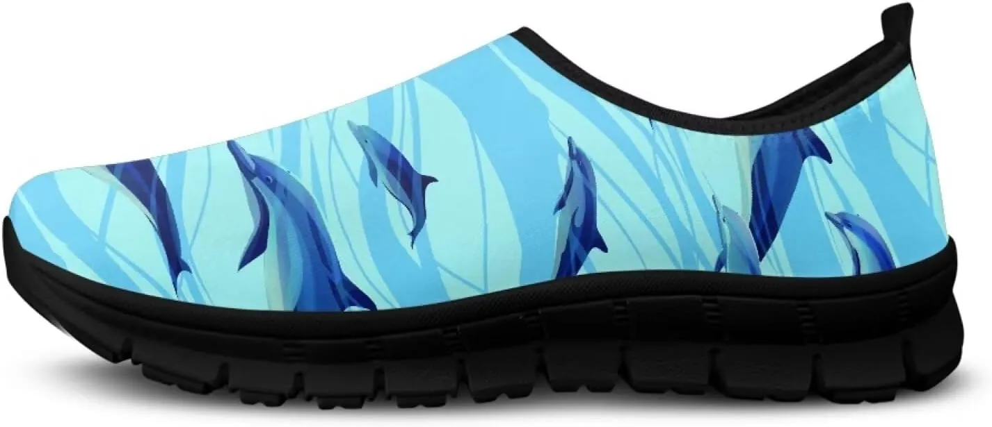 Low-Cut Marine Life Pattern Casual Shoes | Womens Tennis Shoes | Walking Shoes | Polyester Fabric Breathable Shoes | Comfortable & Stylish
