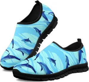 Low-Cut Marine Life Pattern Casual Shoes | Womens Tennis Shoes | Walking Shoes | Polyester Fabric Breathable Shoes | Comfortable & Stylish