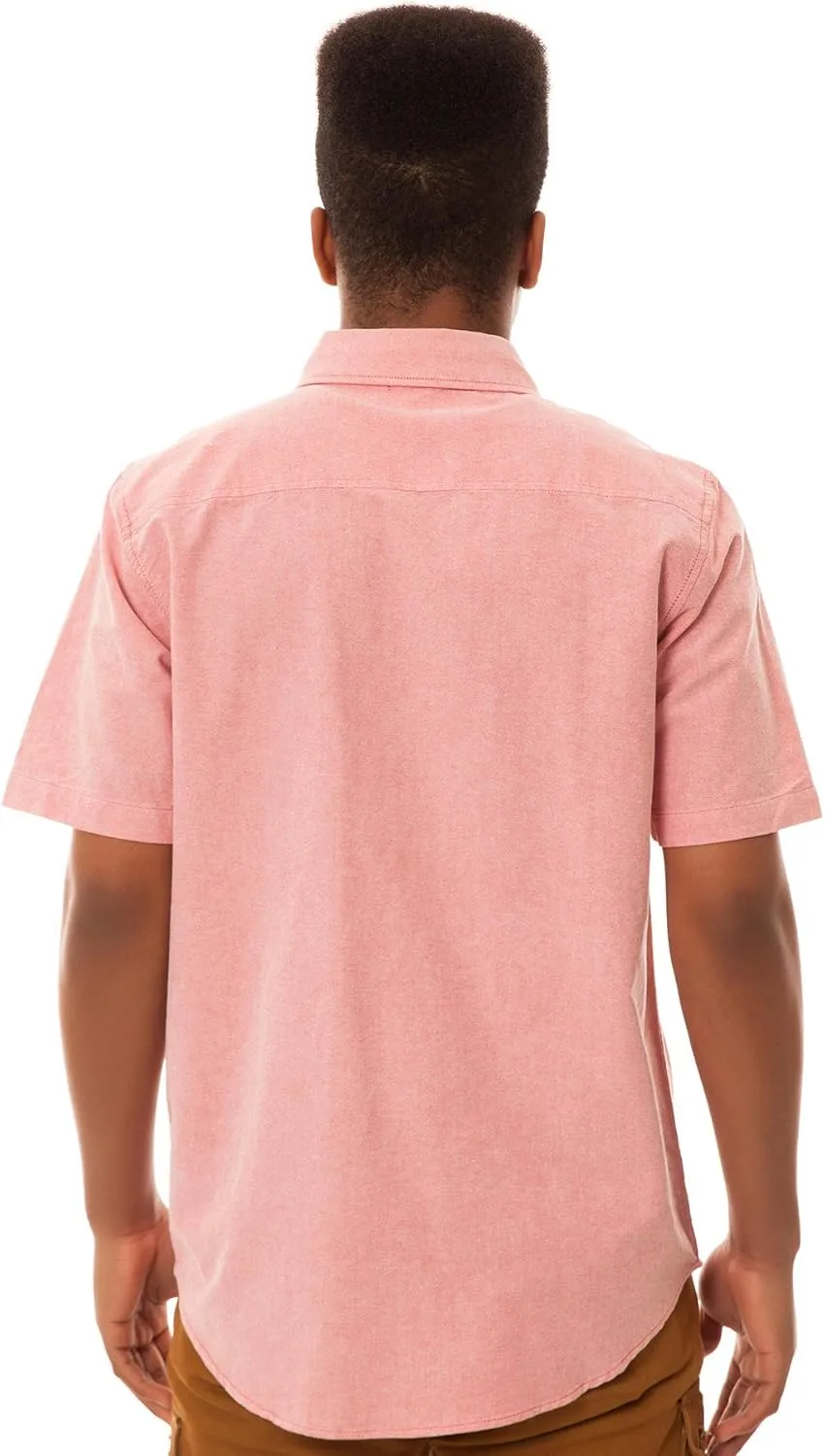 LRG Men's CC Short Sleeve Oxford Woven Shirt