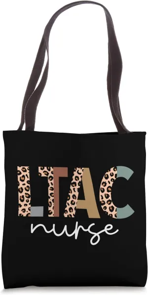 LTAC Nurse Leopard Long Term Acute Care RN Appreciation Tote Bag