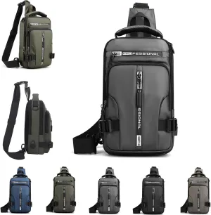 Luckyabow Waterproof Crossbody Bag, Multipurpose Waterproof Crossbody Bag for Men Women for Hiking and Walking