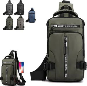 Luckyabow waterproof crossbody bag,waterproof sling bag,for men women,for hiking,walking