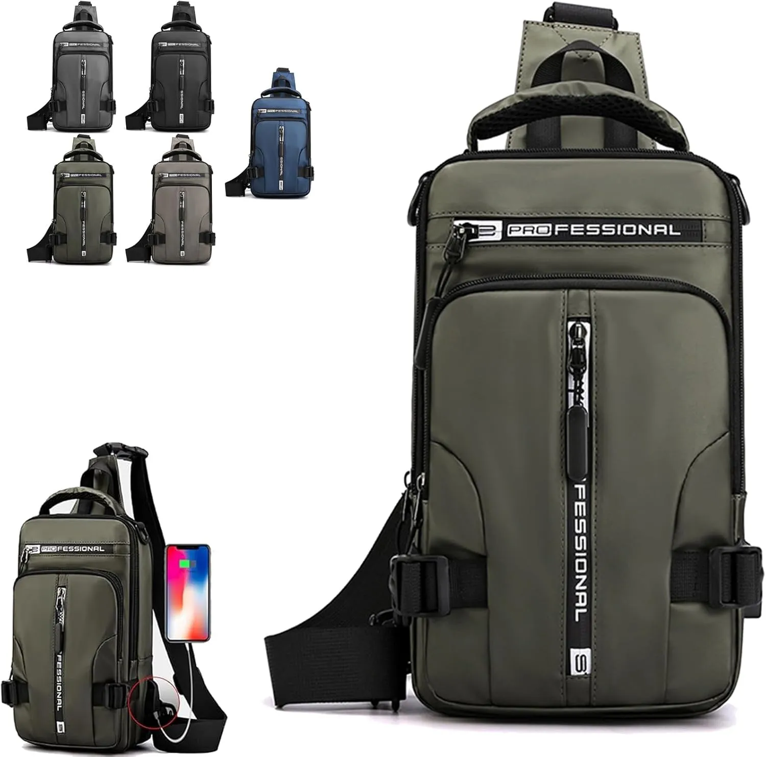 Luckyabow waterproof crossbody bag,waterproof sling bag,for men women,for hiking,walking