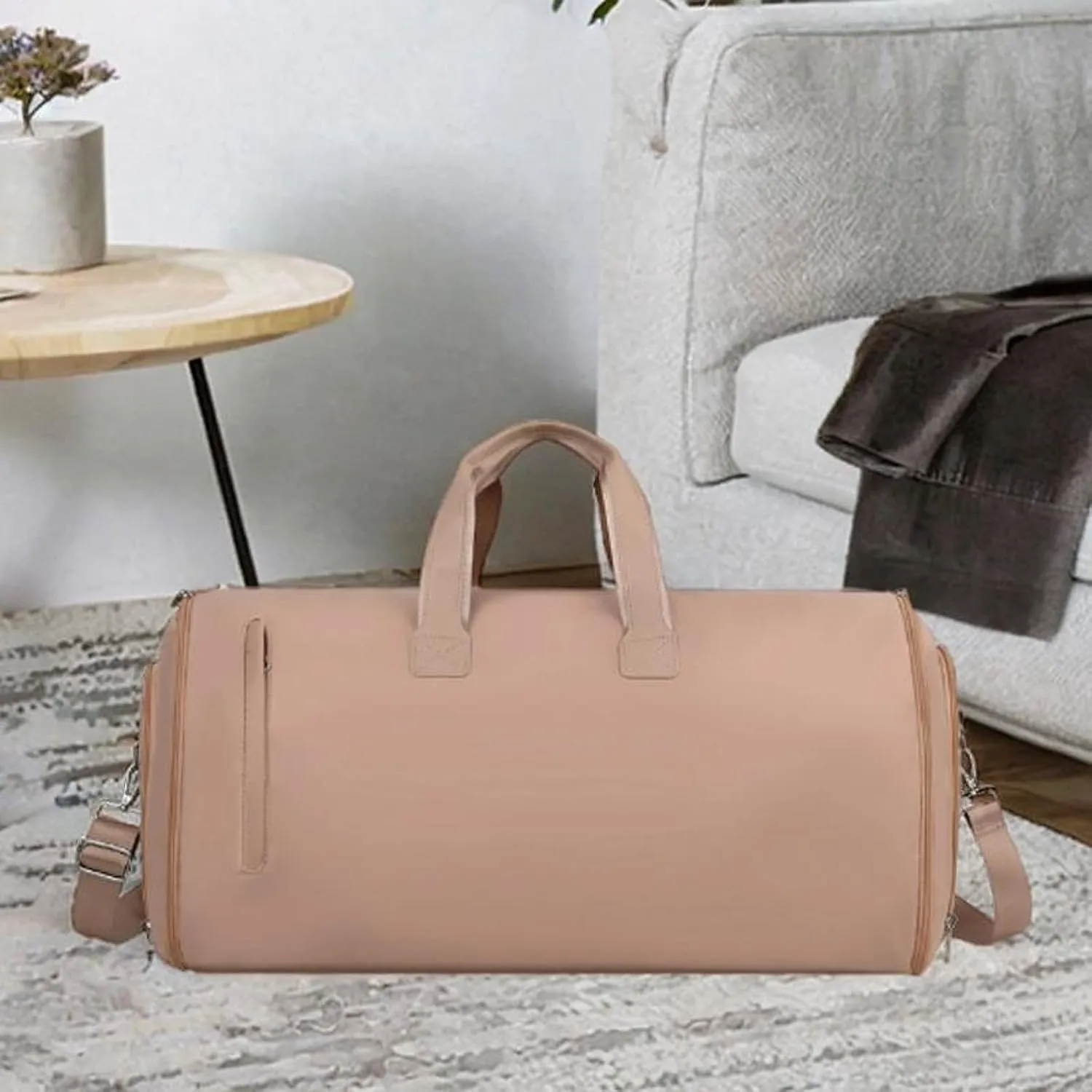 Luggage Bag Carry on Bag Business Travel Bag for for Men Camping Outdoor Trip, Brown