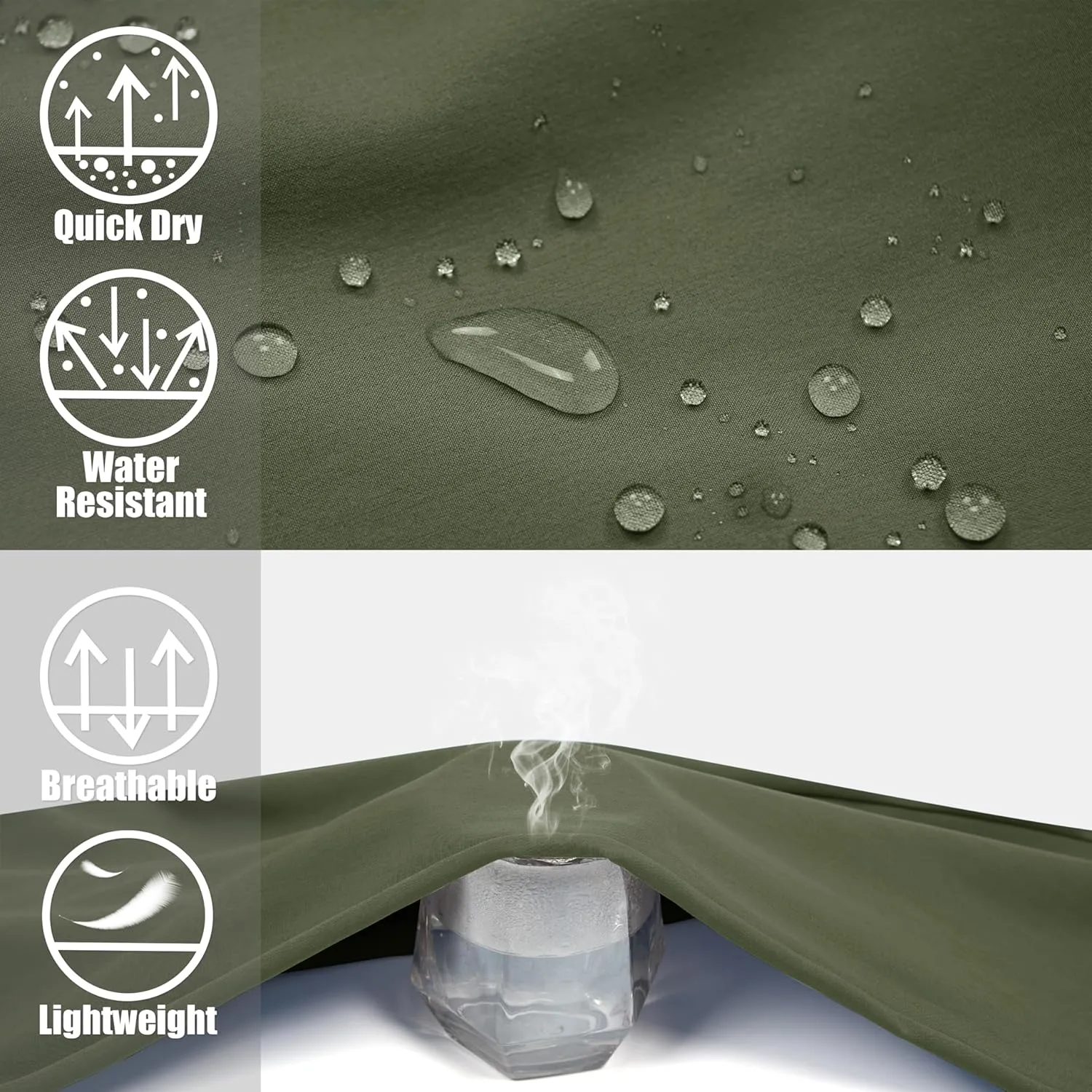 MAGCOMSEN Mens Hiking Pants Quick Dry Lightweight Water Resistant Outdoor Pants with 3 Zipper Pockets