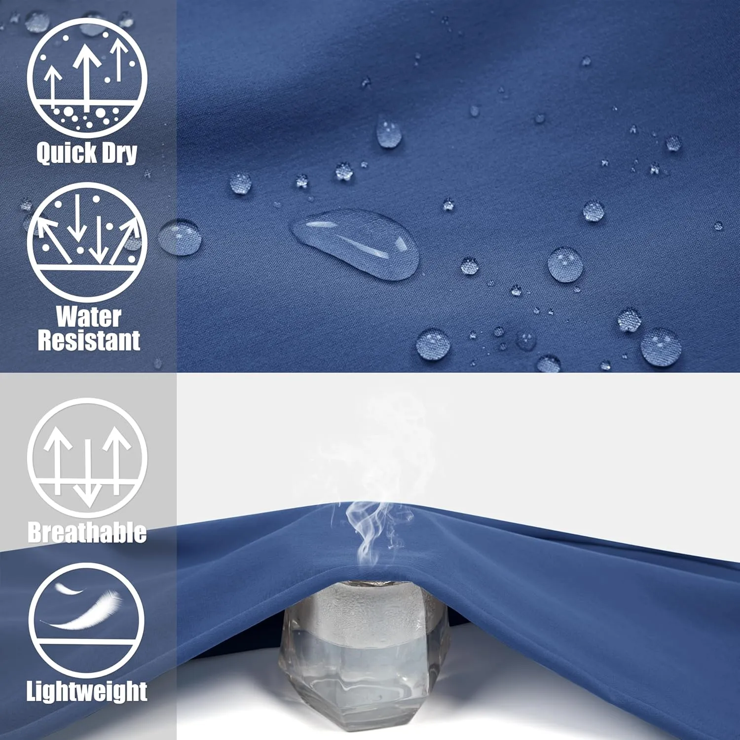 MAGCOMSEN Mens Hiking Pants Quick Dry Lightweight Water Resistant Outdoor Pants with 3 Zipper Pockets
