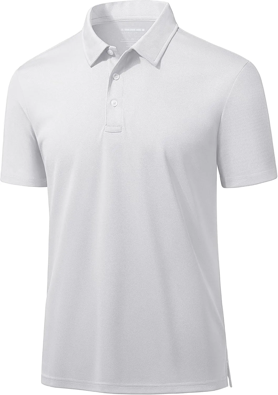 MAGCOMSEN Men's Polo Shirts 3 Buttons Casual Work T Shirts Quick Dry Short Sleeve Golf Shirt Pique Jersey Outdoor Performance