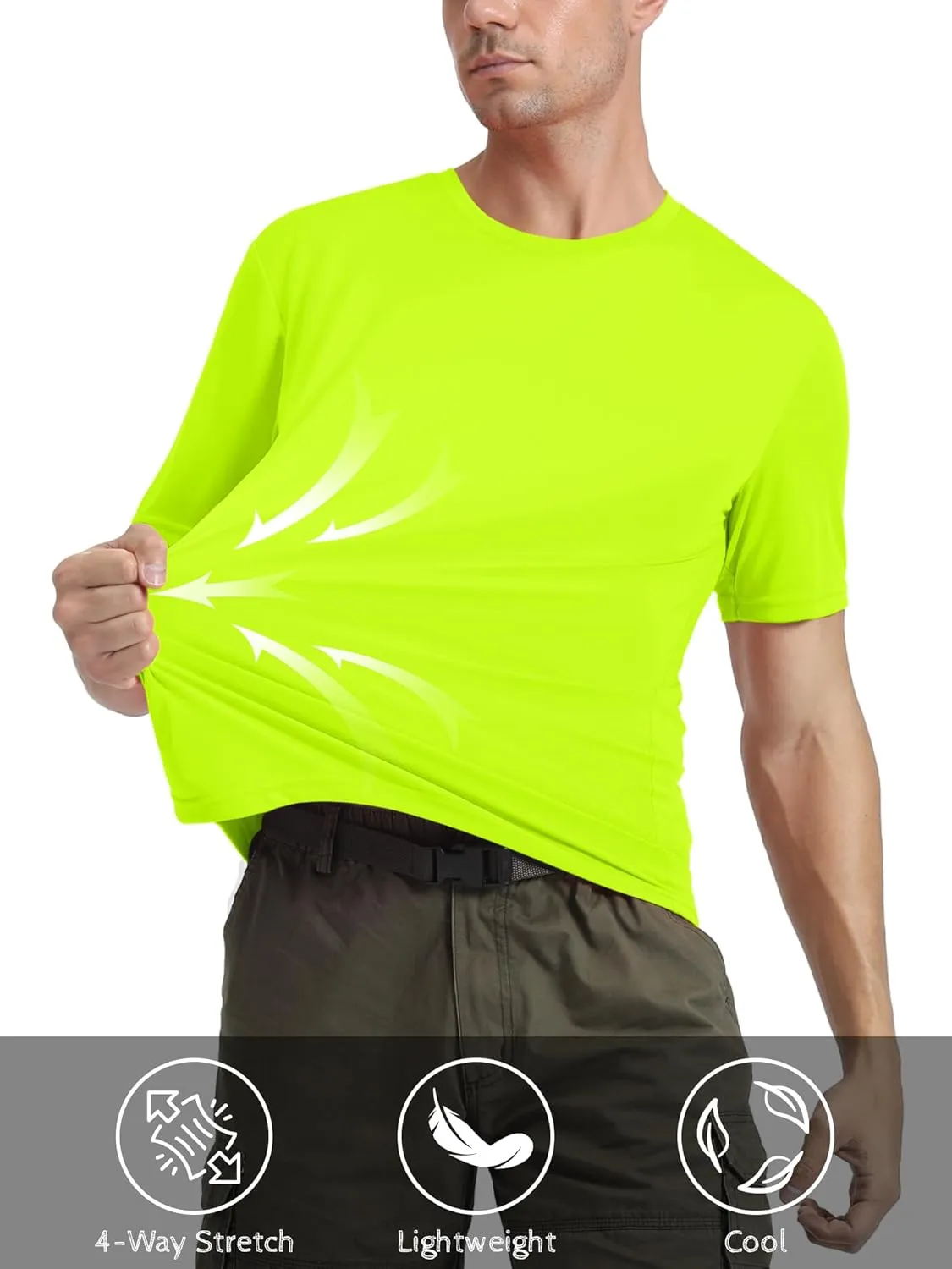 MAGCOMSEN Men's Short Sleeve UPF 50  T-Shirt Quick Dry Rash Guard Athletic Running Swim Top Tee Performance Water Shirts