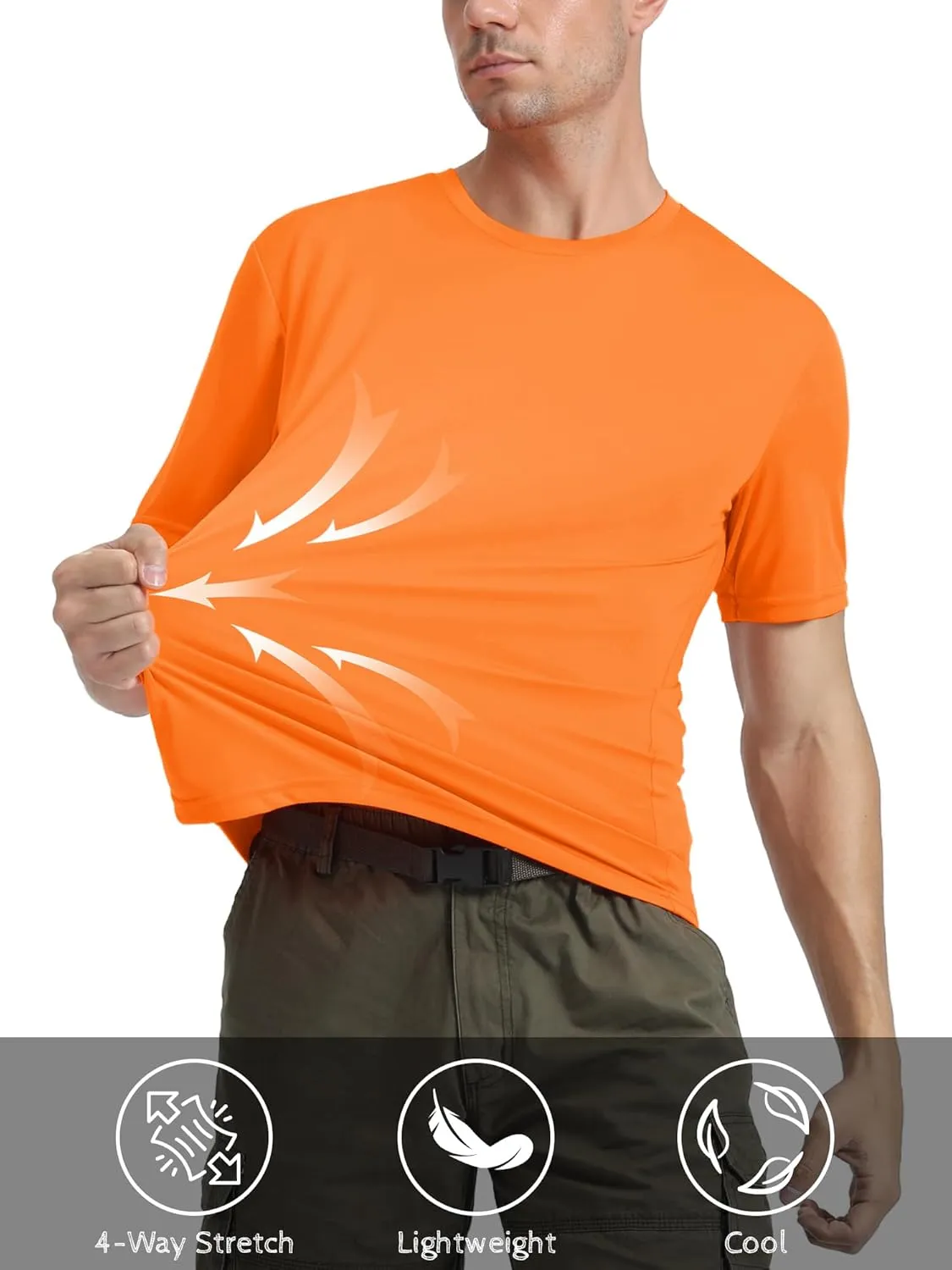 MAGCOMSEN Men's Short Sleeve UPF 50  T-Shirt Quick Dry Rash Guard Athletic Running Swim Top Tee Performance Water Shirts