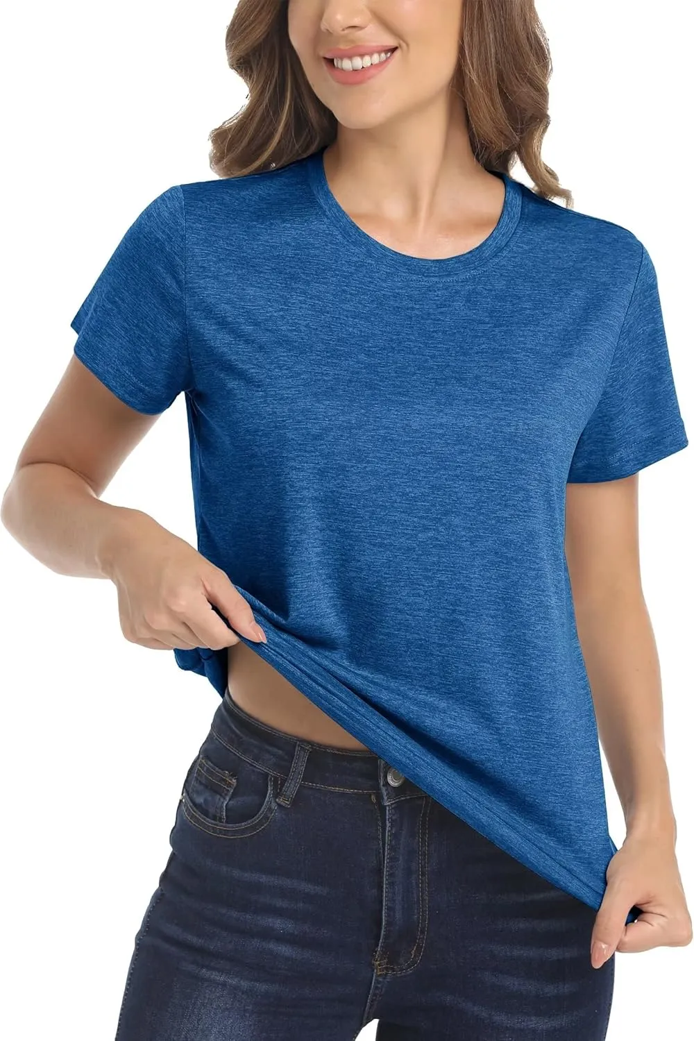MAGCOMSEN Women's Short Sleeve Quick Dry T-Shirts Wicking Moisture Workout Athletic Running Shirts