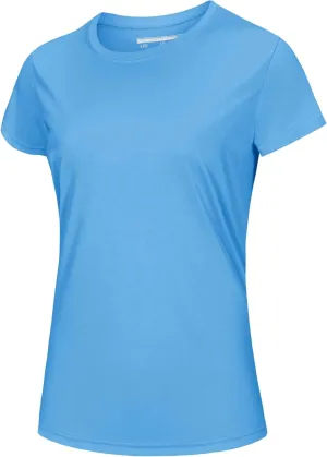 MAGCOMSEN Women's Short Sleeve T-Shirts UPF 50  Sun Protection Quick Dry Athletic Running Workout Rash Guard Tops