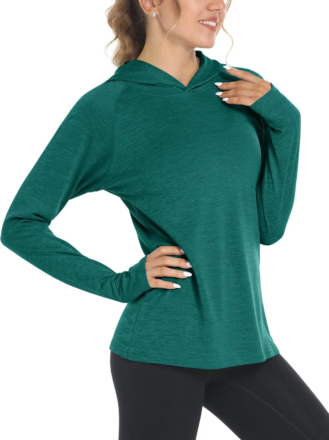 MAGCOMSEN Women's Sun Protection Hoodie Shirts UPF 50  Long Sleeve Top Quick Dry Lightweight for Hiking Athletic