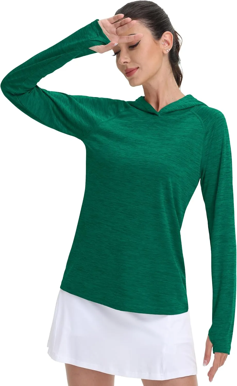 MAGCOMSEN Women's Sun Protection Hoodie Shirts UPF 50  Long Sleeve Top Quick Dry Lightweight for Hiking Athletic