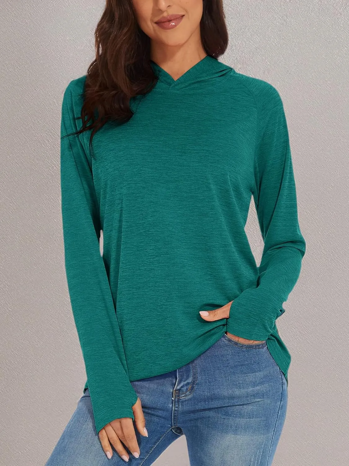 MAGCOMSEN Women's Sun Protection Hoodie Shirts UPF 50  Long Sleeve Top Quick Dry Lightweight for Hiking Athletic