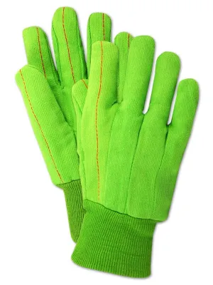 MAGID MultiMaster Double-Palm Cotton Glove, 72 Pairs, 100 Percent Cotton Canvas, Size 10/XL, Green