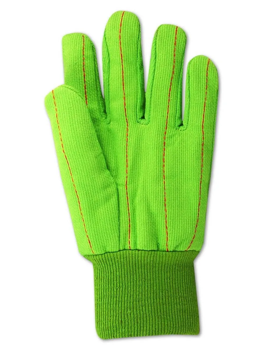 MAGID MultiMaster Double-Palm Cotton Glove, 72 Pairs, 100 Percent Cotton Canvas, Size 10/XL, Green